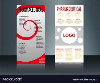 Collection of 2 abstract medical business cards vector image
