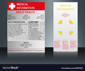 Collection of 2 abstract medical business cards vector image