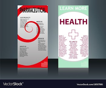 Collection of 2 abstract medical business cards vector image