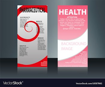 Collection of 2 abstract medical business cards vector image