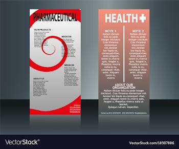 Collection of 2 abstract medical business cards vector image