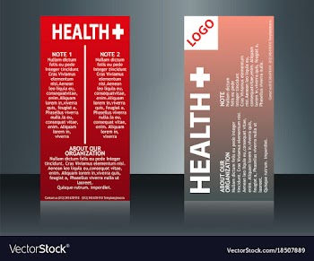 Collection of 2 abstract medical business cards vector image