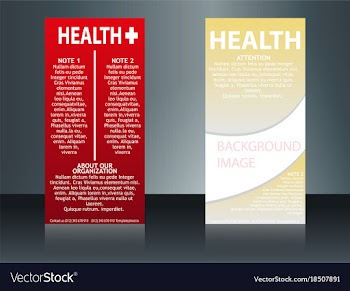 Collection of 2 abstract medical business cards vector image