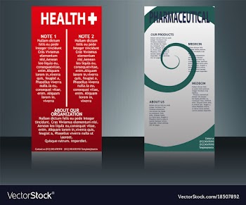 Collection of 2 abstract medical business cards vector image