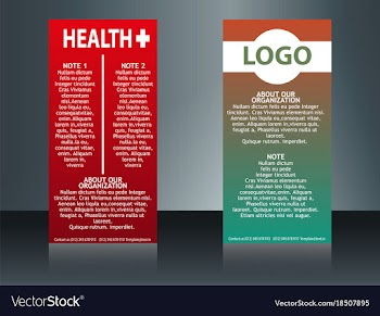 Collection of 2 abstract medical business cards vector image