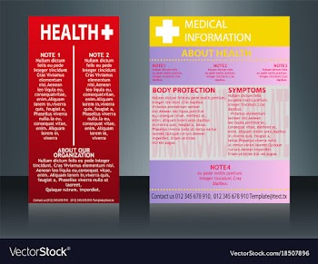 Collection of 2 abstract medical business cards vector image