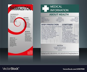 Collection of 2 abstract medical business cards vector image