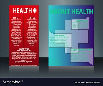 Collection of 2 abstract medical business cards vector image