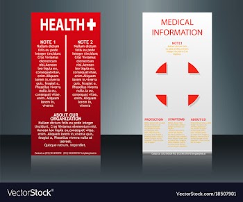 Collection of 2 abstract medical business cards vector image