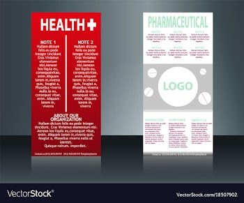 Collection of 2 abstract medical business cards vector image