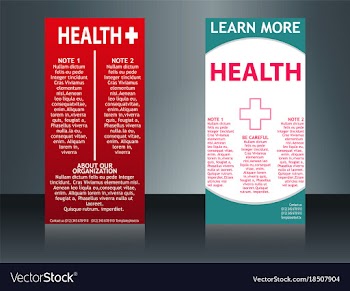 Collection of 2 abstract medical business cards vector image