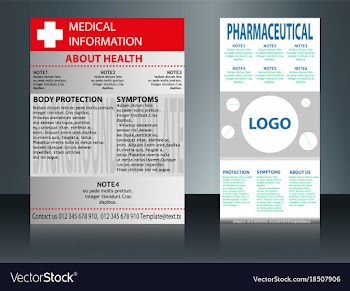 Collection of 2 abstract medical business cards vector image