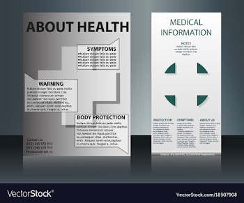 Collection of 2 abstract medical business cards vector image