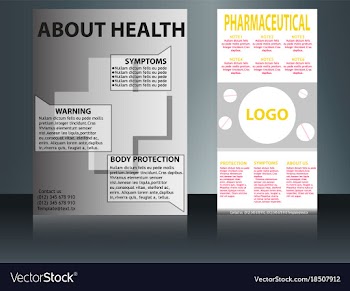 Collection of 2 abstract medical business cards vector image