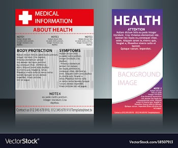 Collection of 2 abstract medical business cards vector image