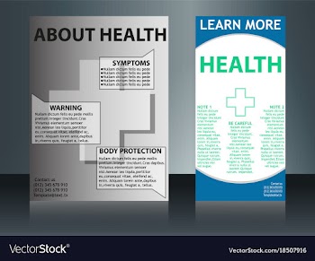 Collection of 2 abstract medical business cards vector image