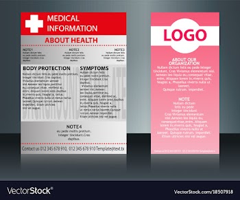 Collection of 2 abstract medical business cards vector image