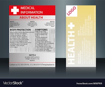 Collection of 2 abstract medical business cards vector image