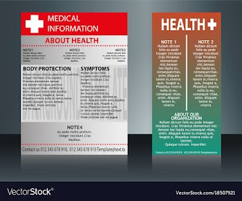 Collection of 2 abstract medical business cards vector image