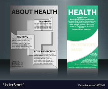 Collection of 2 abstract medical business cards vector image