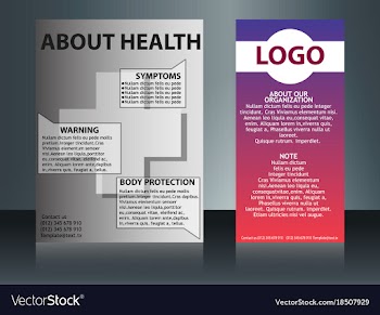 Collection of 2 abstract medical business cards vector image