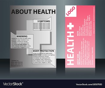 Collection of 2 abstract medical business cards vector image