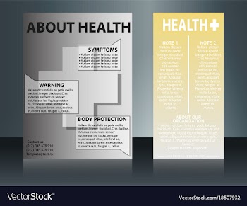 Collection of 2 abstract medical business cards vector image