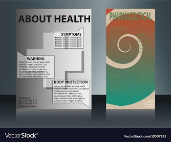 Collection of 2 abstract medical business cards vector image