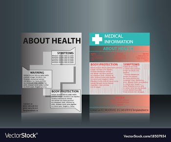 Collection of 2 abstract medical business cards vector image