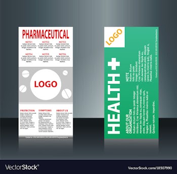 Collection of 2 abstract medical business cards vector image