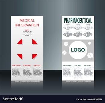 Collection of 2 abstract medical business cards vector image