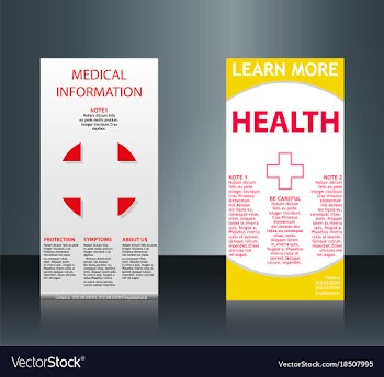 Collection of 2 abstract medical business cards vector image