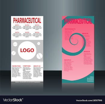 Collection of 2 abstract medical business cards vector image