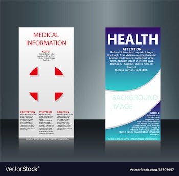 Collection of 2 abstract medical business cards vector image