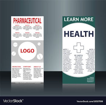 Collection of 2 abstract medical business cards vector image