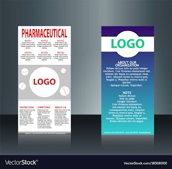 Collection of 2 abstract medical business cards vector image