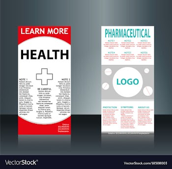 Collection of 2 abstract medical business cards vector image