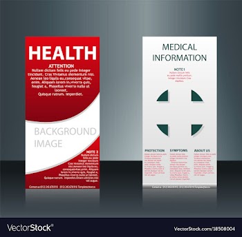 Collection of 2 abstract medical business cards vector image