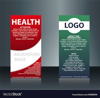 Collection of 2 abstract medical business cards vector image