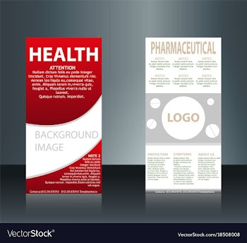 Collection of 2 abstract medical business cards vector image