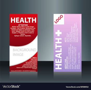 Collection of 2 abstract medical business cards vector image