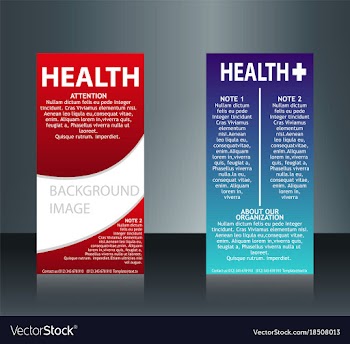 Collection of 2 abstract medical business cards vector image