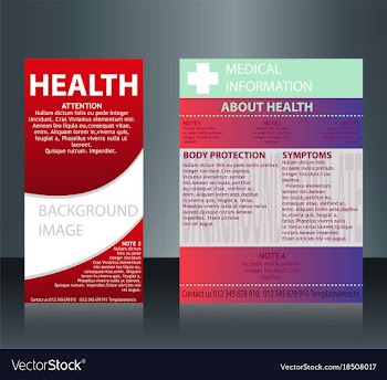Collection of 2 abstract medical business cards vector image