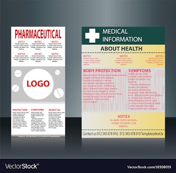 Collection of 2 abstract medical business cards vector image