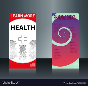 Collection of 2 abstract medical business cards vector image