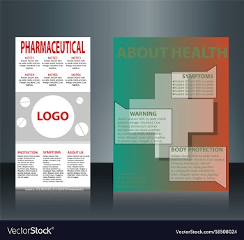 Collection of 2 abstract medical business cards vector image