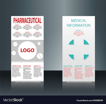 Collection of 2 abstract medical business cards vector image