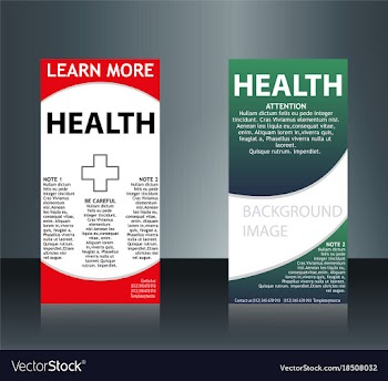 Collection of 2 abstract medical business cards vector image