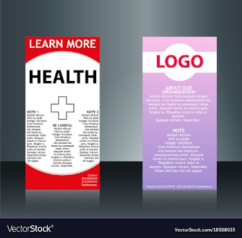 Collection of 2 abstract medical business cards vector image