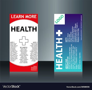 Collection of 2 abstract medical business cards vector image
